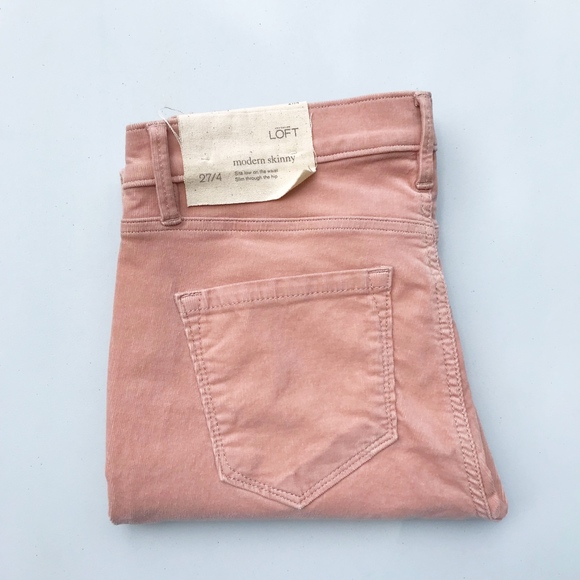 LOFT Denim - LOFT Modern Skinny Blush Corduroys NWT
